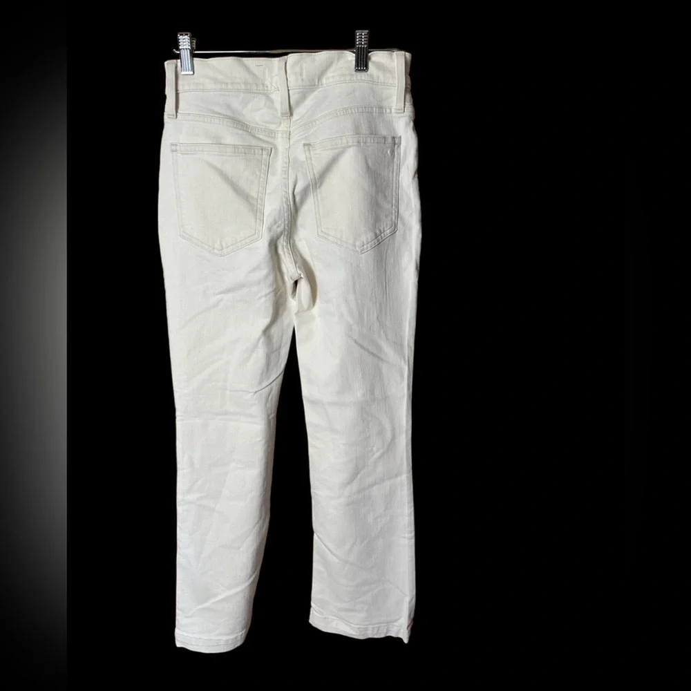Madewell Kick Out Crop Jeans Cream Vintage Canvas Size 25